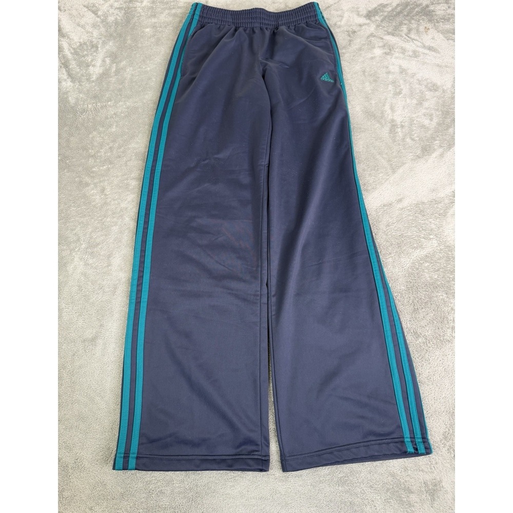 Vintage Y2K Adidas Track Pants Men's Size Small Blue Baggy 3 Stripe